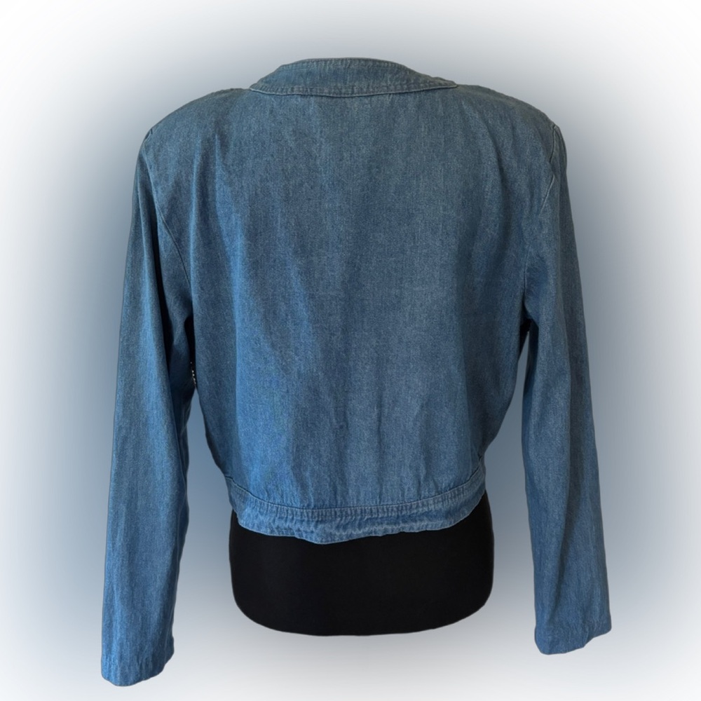 Vintage d.Frank Cropped Denim Jacket size 8 - Picture 4 of 13